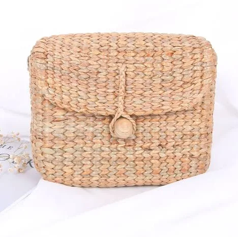 bag Handwoven Straw Crossbody Bag with Leather Trim Etsy - Seller $49