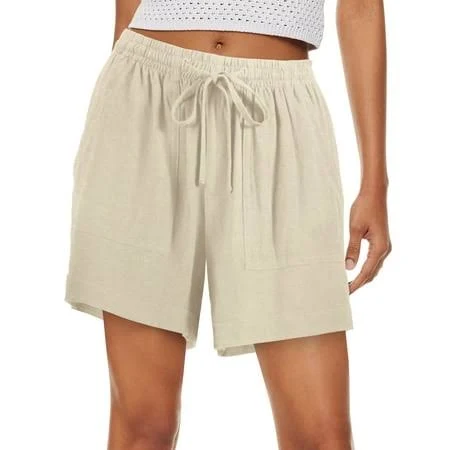 shorts Hat and Beyond Women's Premium Soft Linen Shorts with Pockets Walmart - HATANDBEYOND, INC. $19.99