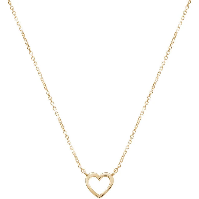 accessory Heart Charm Necklace made of Solid Gold Tales In Gold $271