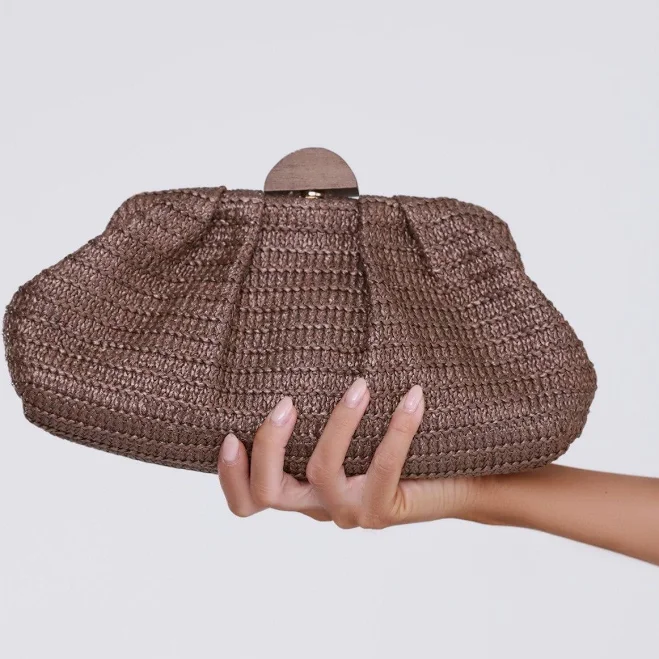 bag Hello Molly Raffia Clutch Hello Molly US $55