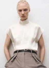 top High neck silk blouse mango.com $149.99
