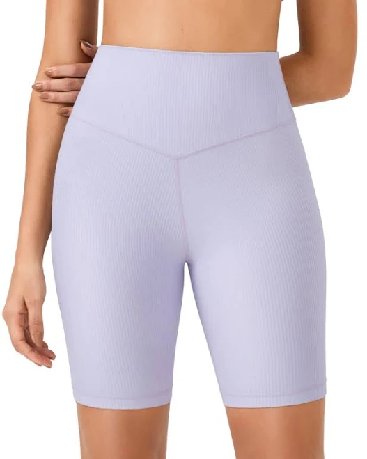 shorts High-Waist Ribbed Biker Shorts Yunoga $26