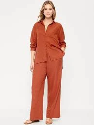 wide leg pants High-Waisted Linen-Blend Super Wide-Leg Pants gap.com $32
