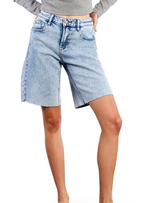 shorts HINT OF BLU Women's Cool Summer Raw Hem Long Denim Shorts Nordstrom $59