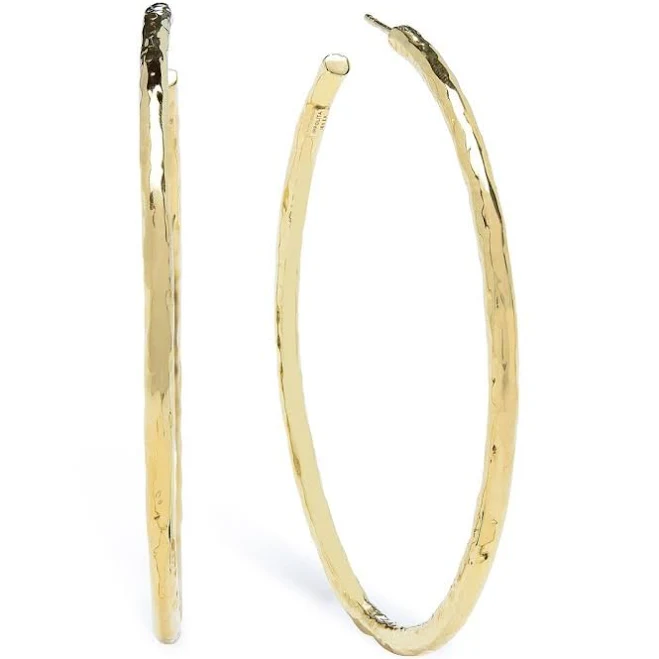 accessory IPPOLITA Extra Large Hammered Hoop Earrings in 18K Gold Ippolita.com $2895