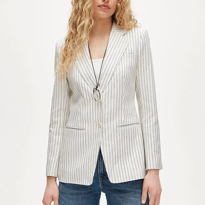 outerwear J.Crew Women's Margeaux Striped Linen Blend Blazer J.Crew $248
