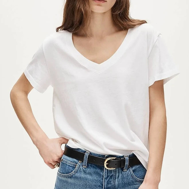top J.Crew Women's New Vintage Jersey Relaxed V-Neck T-Shirt J.Crew $22.5
