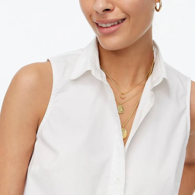 blouse J.Crew Women's Sleeveless Cotton Poplin Shirt in Signature Fit J.Crew Factory $46.5