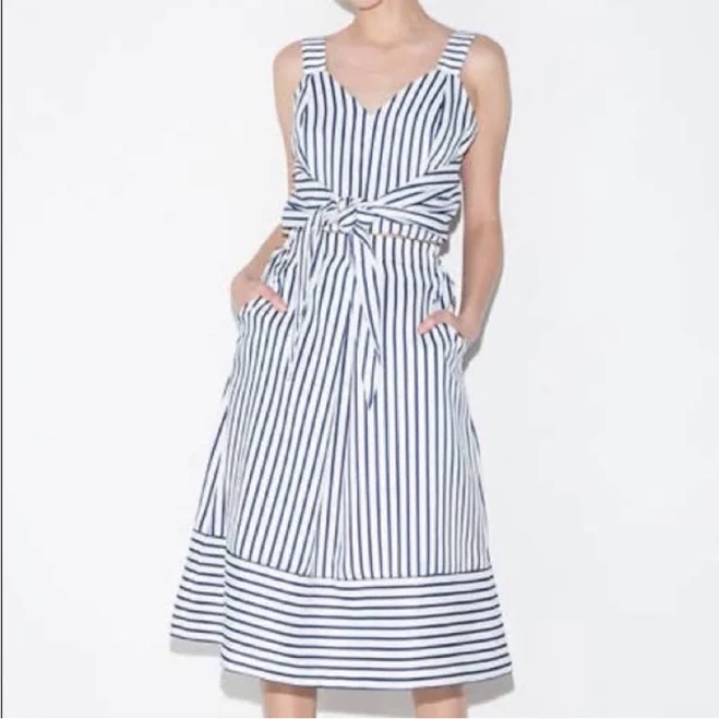 matching set J.O.A. Striped Crop Top Skirt Set Poshmark $54