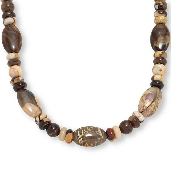accessory Jay King 18" Peanut Wood Stone Bead Necklace HSN $135.98