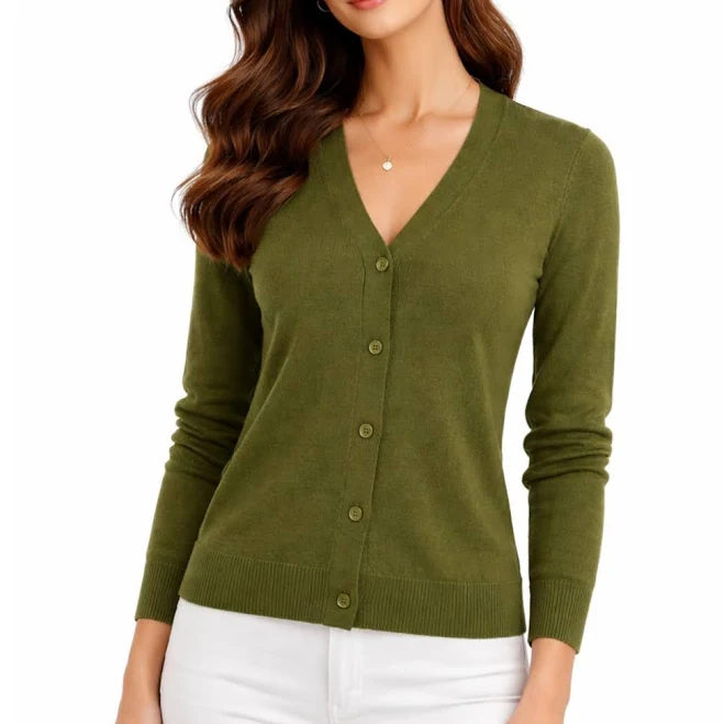 cardigan JENnie LIU Women's 100% Merino Wool Light Weight V-Neck Cardigan Macy's $110