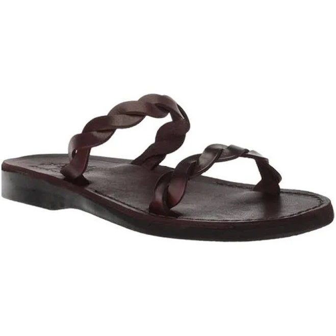 shoes Jerusalem Sandals Women's Joanna Braided Leather Sandals Jerusalem Sandals $77.95