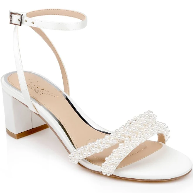 shoes Jewel Badgley Mischka Women's Ninnette Block Heel Sandals Macy's $76.3