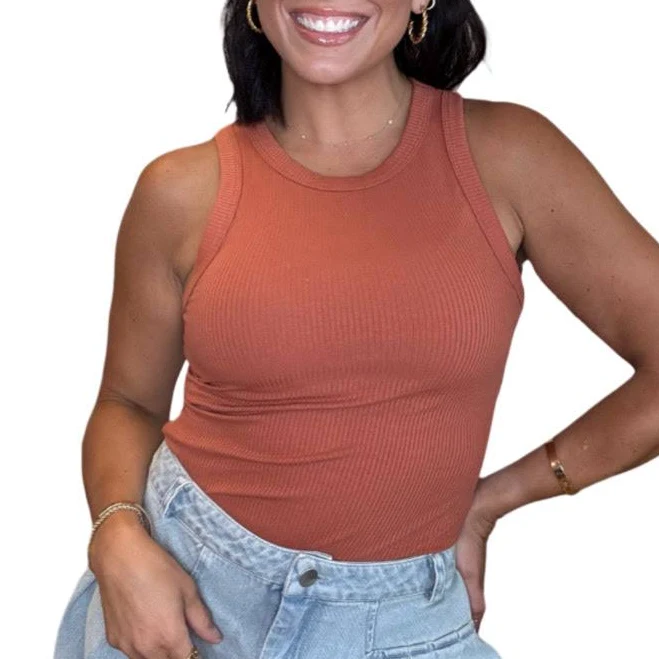 bodysuit Josie Ribbed Fitted Bodysuit Fonti Collections $24