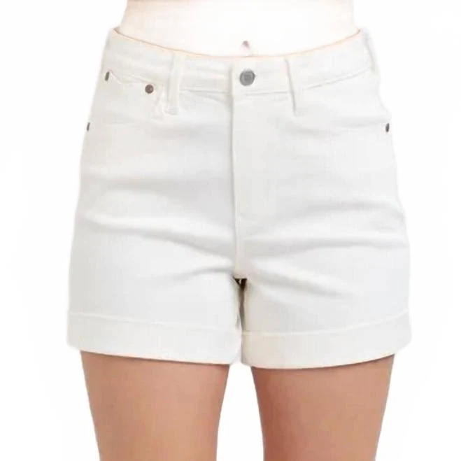 shorts Judy Blue High Waist Double Roll Cuff Denim Shorts ShopSimon $35.1