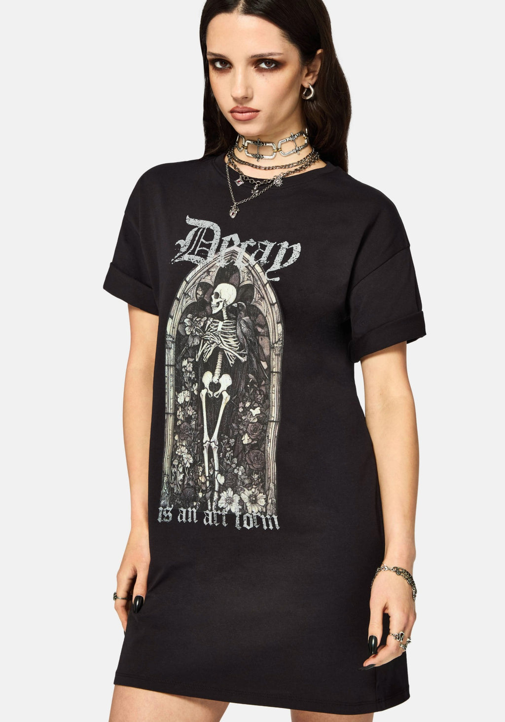 dress Kairo Graphic T-Shirt Dress Disturbia $51