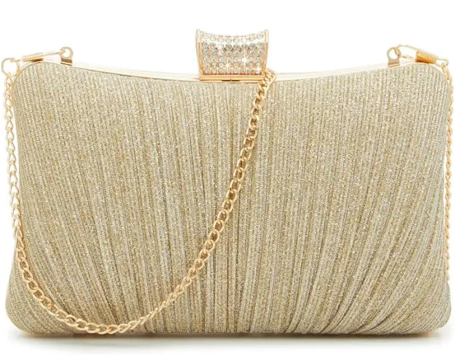 bag Kelly & Katie Glitter Pleat Clutch DSW $39.99
