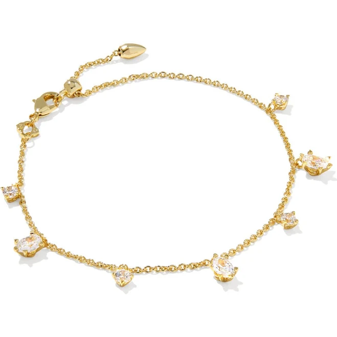 accessory Kendra Scott Cailin Delicate Chain Bracelet with White CZ Kendra Scott $80