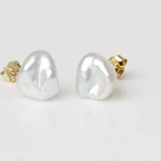 accessory Keshi Pearl Stud Earrings Etsy - LishaPearlJewelry $12.99