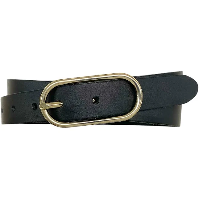 accessory Ladies Narrow Leather Belt with Fine Gold Buckle Etsy - WeinmannAccessories $27