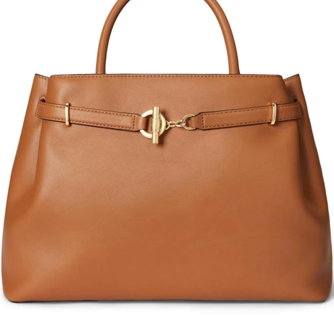 bag Lauren Ralph Lauren Leather Large Blaike Satchel Women's Macy's $270