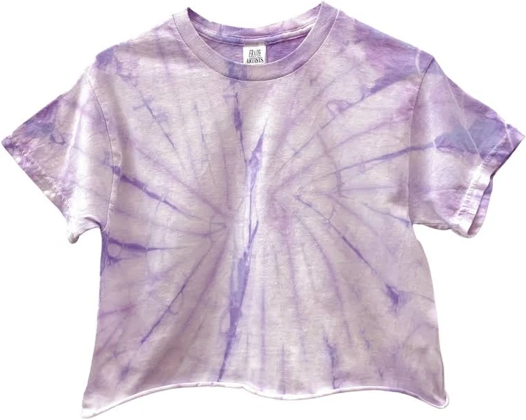 t-shirt Lavender Tie-Dye Cropped Unisex Tee Large EraofArtists.com $16