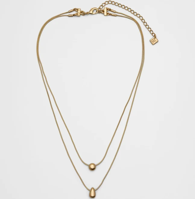 accessory Layered Metal Pendant Necklace Banana Republic Factory $18