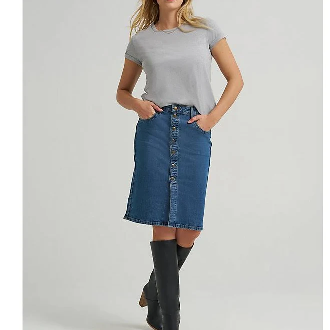 skirt Lee Women's Heritage Denim Midi Skirt Lee $24.87