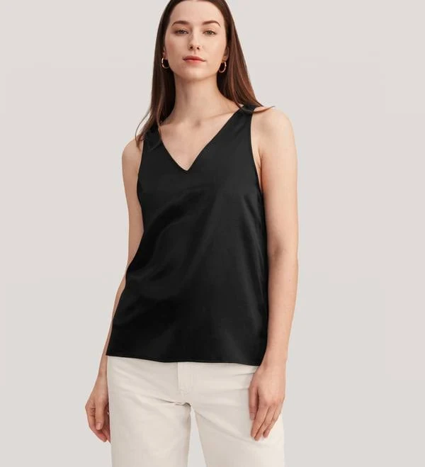 top LilySilk Women's V-Neck Sleeveless Silk Tank Top LilySilk $81