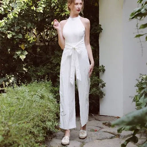 jumpsuit Linen Raleigh Halterneck Jumpsuit Etsy - Seller $122.44