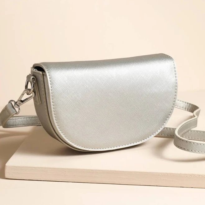 bag Lisa Angel Vegan Leather Half Moon Crossbody Bag Lisa Angel International $33