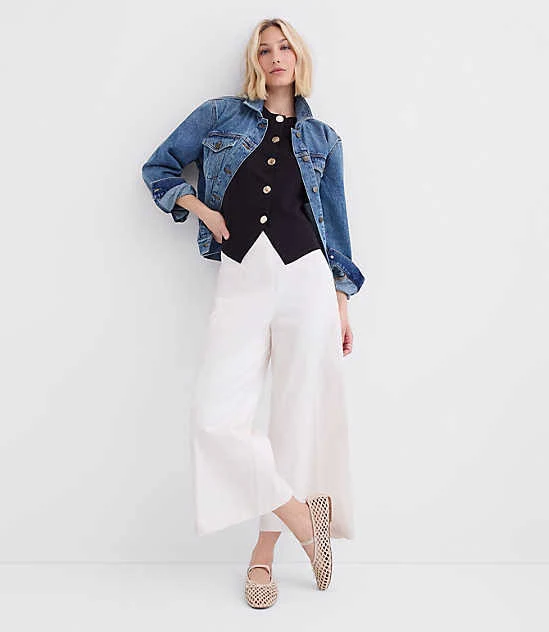 pants Loft Women's Darted Side Zip Culottes LOFT $44.97