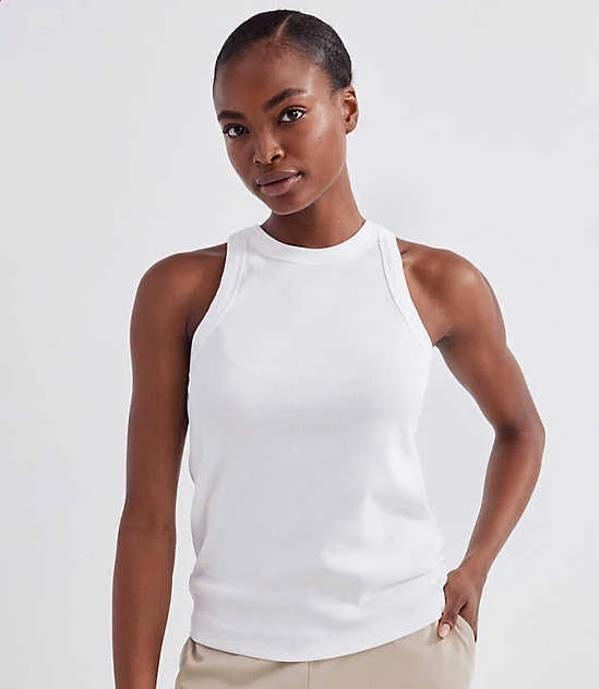 top Loft Women's Haven Well Within Organic Cotton Rib Knit Tank Top LOFT $36