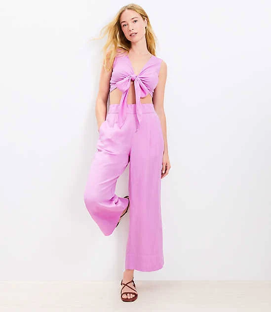 wide leg pants Loft Women's Linen Blend Wide Leg Pants LOFT $37.47