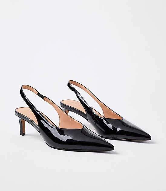 shoes Loft Women's Patent Slingback Kitten Heels LOFT $47.93