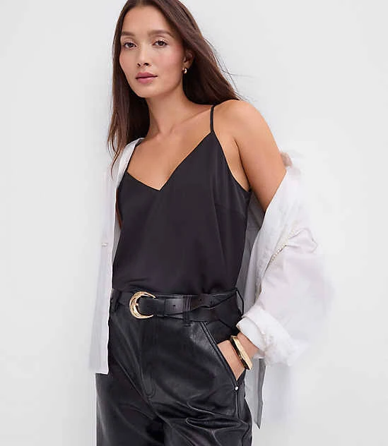 top Loft Women's Satin Strappy Cami Top LOFT $22.44