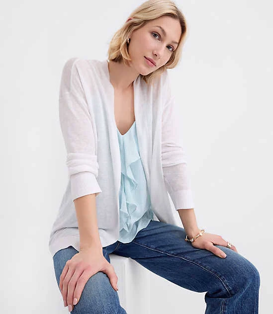 outerwear Loft Women's Sheer Open Cardigan Sweater LOFT $30