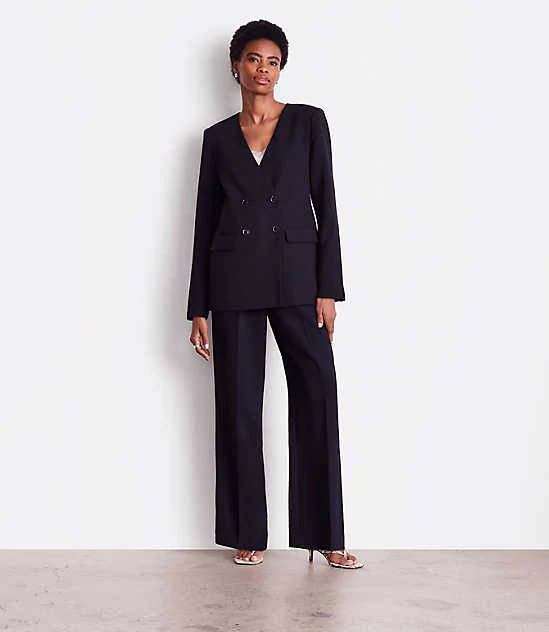 blazer Loft Women's Versa Crepe Drape Collarless Blazer LOFT $49.94
