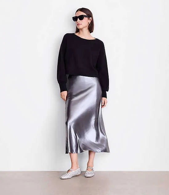 skirt Loft Women's Versa Shimmer Bias Midi Skirt LOFT $24.94