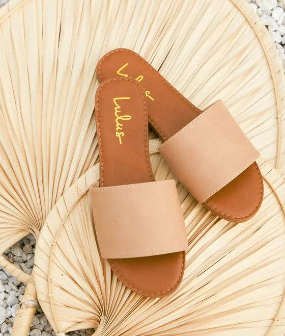 shoes Lulus Addison Natural Slide Sandals Lulus $19