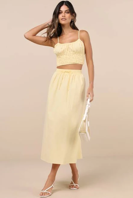 matching set Lulus Cotton Two-Piece Midi Dress Lulus $63.2