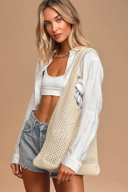 bag Lulus Exclusive Vacay Bound Crochet Tote Bag Lulus $35