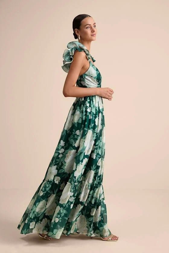 dress Lulus Floral Ruffled Tiered Maxi Dress Lulus $118