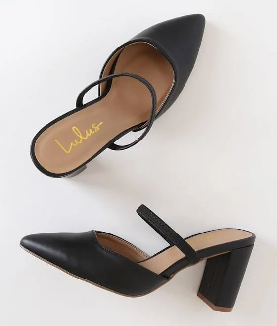 shoes Lulus Pointed-Toe Vegan Mules Lulus $49