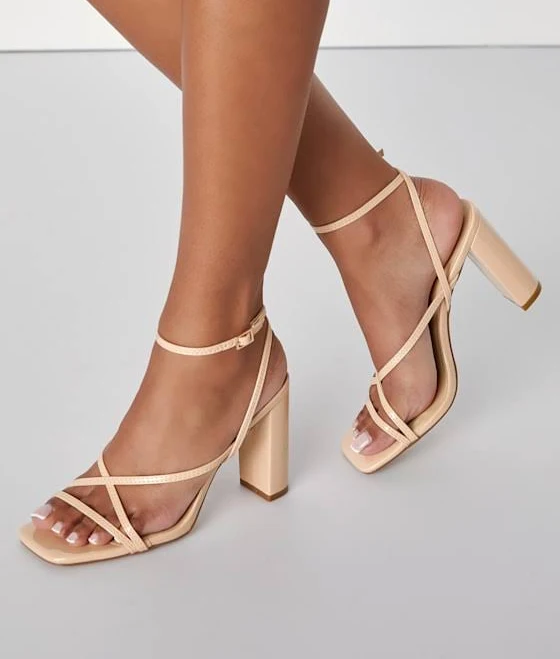 shoes Lulus Strappy High Heel Ankle Strap Sandals Lulus $39