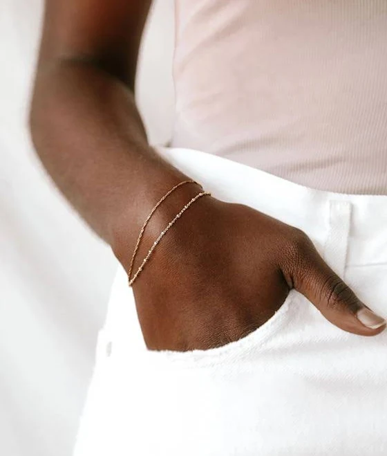 accessory Lulus Women's Gold Chain Layered Bracelet Lulus $19