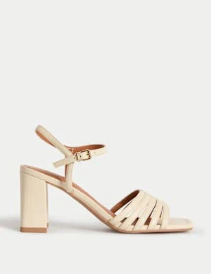 shoes M&S Strappy Block Heel Sandals Marks & Spencer - United States $68.99