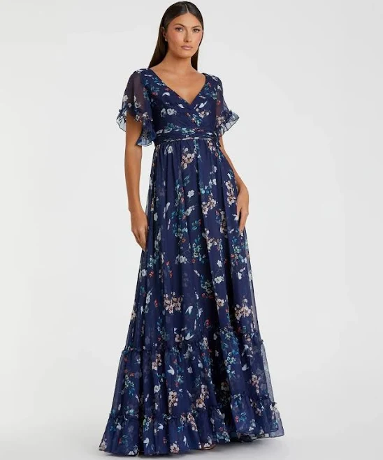 dress Mac Duggal Flounce Sleeve Floral Maxi Dress Mac Duggal $159