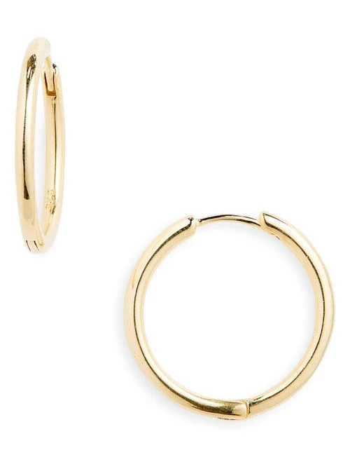 accessory Madewell Demi-Fine Medium Hoop Earrings in 14K Gold Nordstrom $68