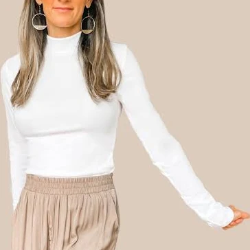 top Maeve Ribbed Knit Mock Neck Top Ivy & Olive Boutique $39